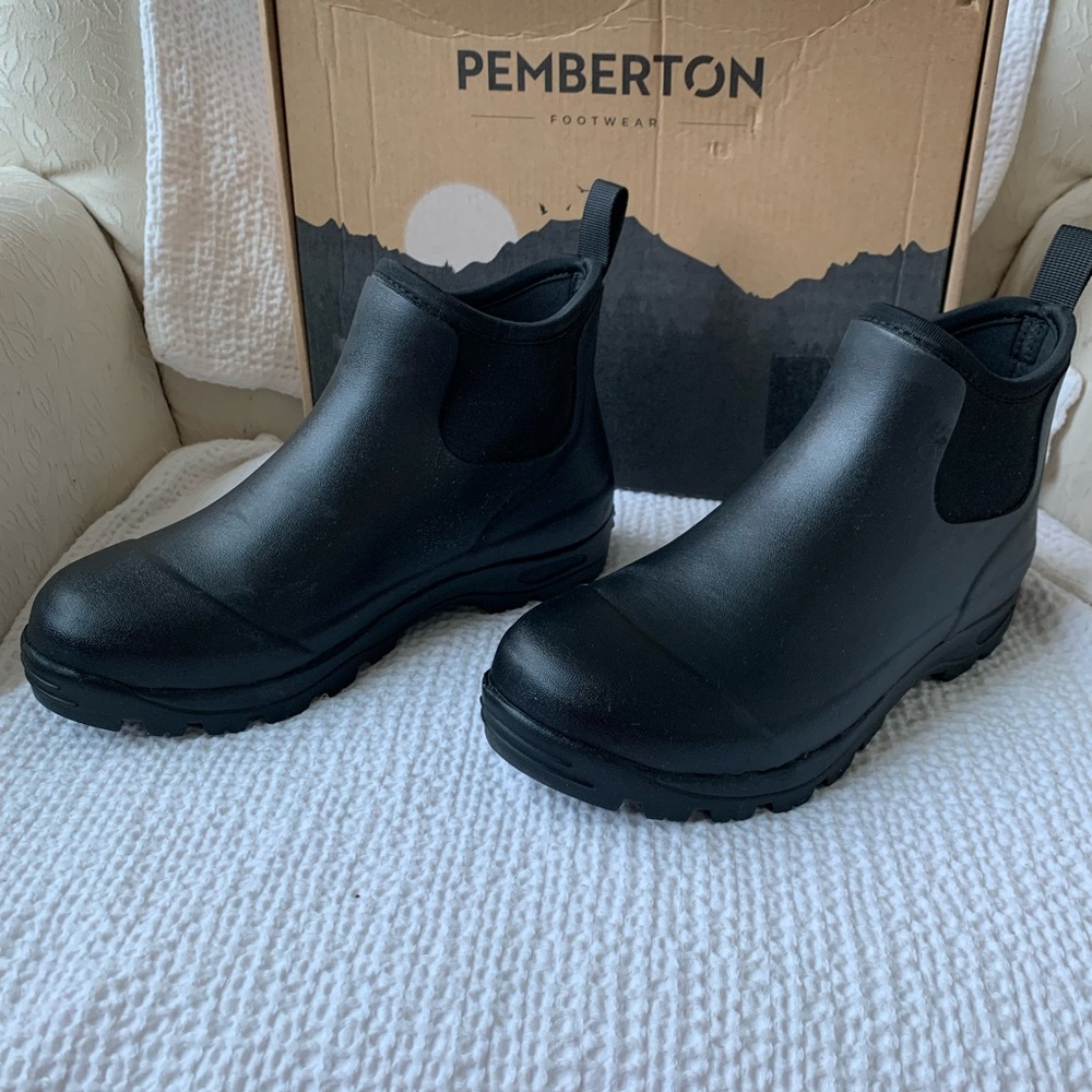 Pemberton Waterproof Boots for Men (Slip On) Rain Boots - Size: 7